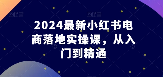 2024最新小红书电商落地实操课，从入门到精通-创客商