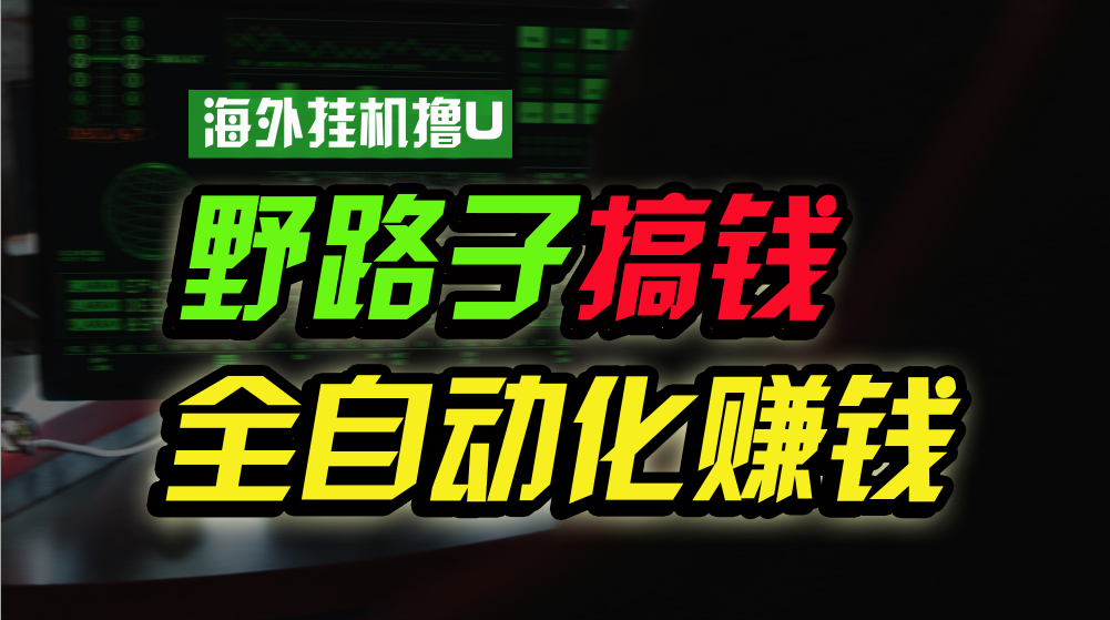 海外挂机撸U新平台，日赚8-15美元，全程无人值守，可批量放大，工作室内部项目！-创客商