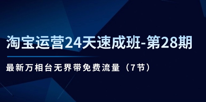 （11182期）淘宝运营24天速成班-第28期：最新万相台无界带免费流量（7节）-创客商