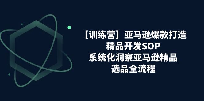 （11210期）【训练营】亚马逊爆款打造之精品开发SOP，系统化洞察亚马逊精品选品全流程-简创网