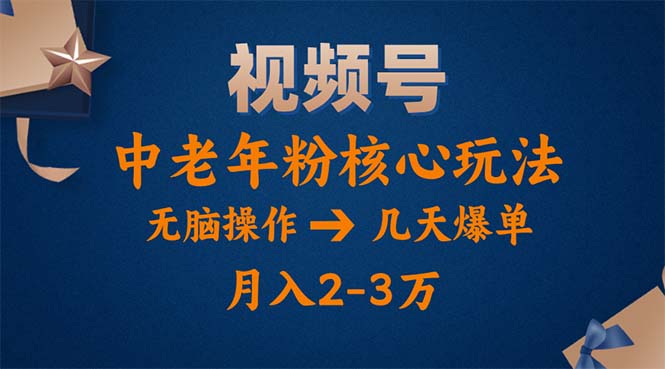 （11288期）视频号火爆玩法，高端中老年粉核心打法，无脑操作，一天十分钟，月入两万-简创网