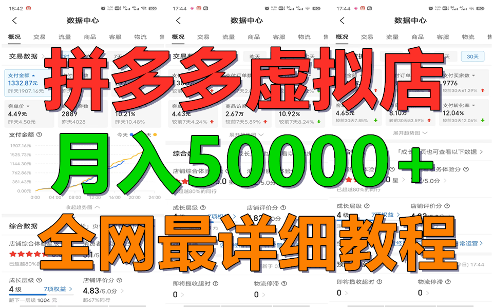 拼多多虚拟电商训练营月入50000+你也行，暴利稳定长久，副业首选-创客商