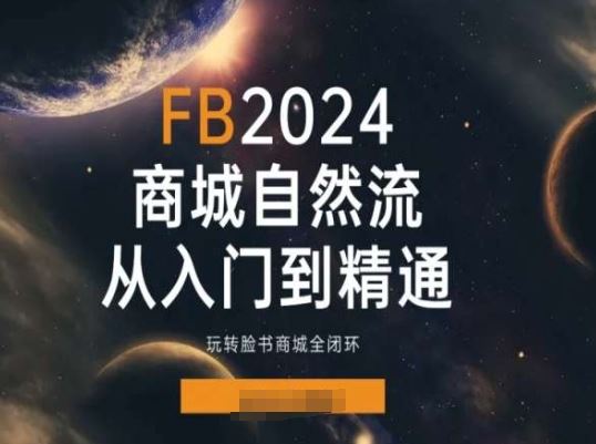 2024Faceboo商城自然流(从入门到精通)，玩转脸书商城全闭环-简创网