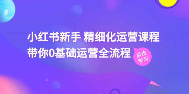 （11417期）小红书新手 精细化运营课程，带你0基础运营全流程（41节视频课）-简创网