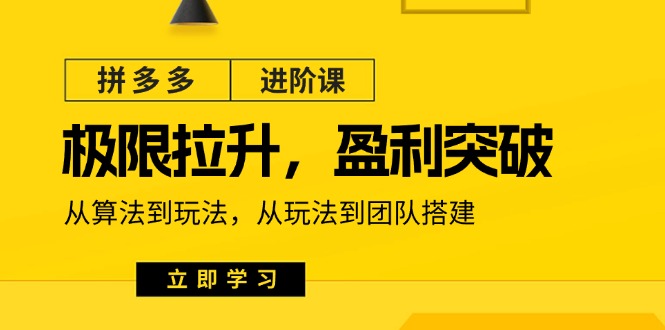 （11435期）拼多多·进阶课：极限拉升/盈利突破：从算法到玩法 从玩法到团队搭建-18节-简创网