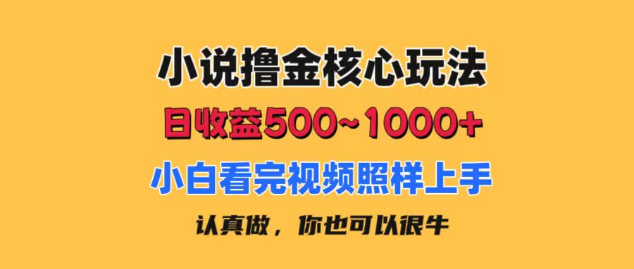 （11461期）小说撸金核心玩法，日收益500-1000+，小白看完照样上手，0成本有手就行-简创网