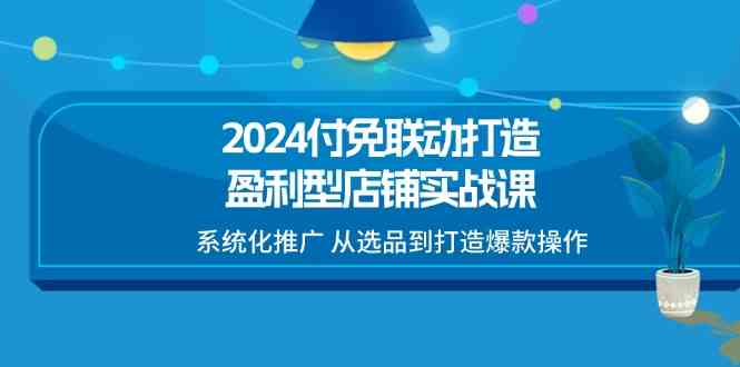 2024付免联动打造盈利型店铺实战课，系统化推广 从选品到打造爆款操作-创客商