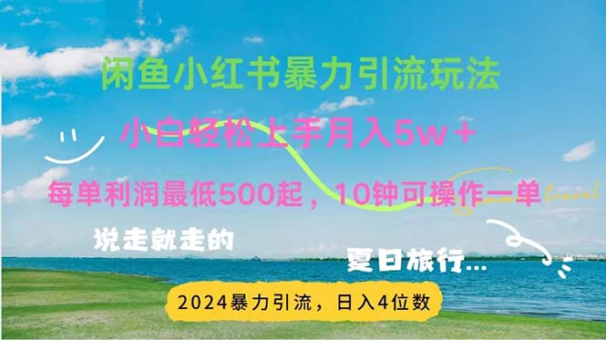 （11650期）2024暑假赚钱项目小红书咸鱼暴力引流，简单无脑操作，每单利润500+，…-简创网