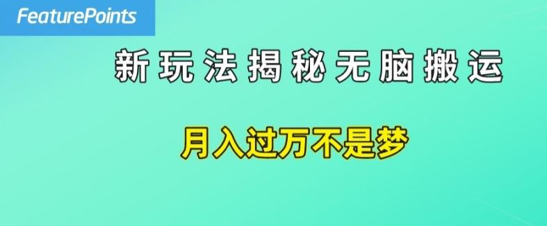 简单操作，每天50美元收入，搬运就是赚钱的秘诀【揭秘】-简创网