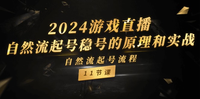 （11653期）2024游戏直播-自然流起号稳号的原理和实战，自然流起号流程（11节）-简创网