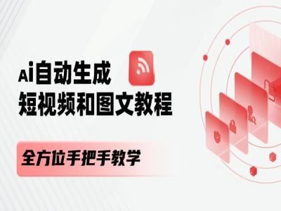 AI自动生成短视频和图文课程，全方位手把手教学-创客商