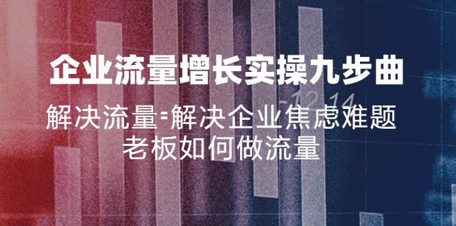 （11822期）企业流量增长实战九步曲，解决流量=解决企业焦虑难题，老板如何做流量-创客商