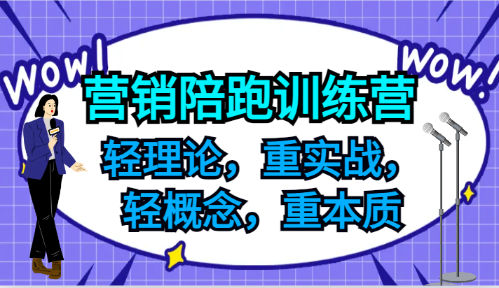 营销陪跑训练营，轻理论，重实战，轻概念，重本质，适合中小企业和初创企业的老板-创客商