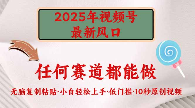 2025年视频号新风口，低门槛只需要无脑执行-创客商