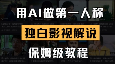 用AI做第一人称独白影视解说，手把手教学，保姆级教程-赚客网赚