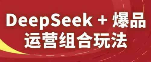 DeepSeek+爆品运营组合玩法，2025淘系精品课-赚客网赚