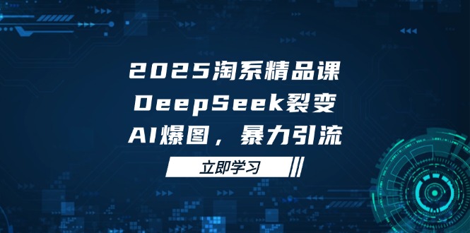 2025 淘系精品课，DeepSeek 裂变，AI 爆图，暴力引流-赚客网赚
