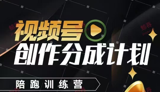 视频号创作分成计划陪跑训练营,手把手教会你如何制作视频,细水长流型项目-赚客网赚