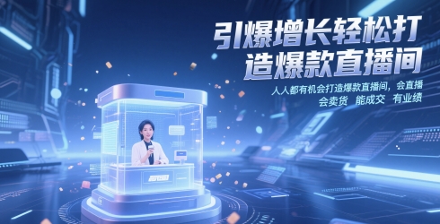 引爆增长轻松打造爆款直播间，​人人都有机会打造爆款直播间，会直播 会卖货 能成交 有业绩-赚客网赚