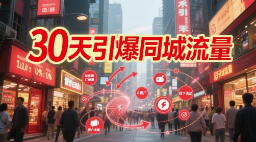 30天引爆同城流量：团购篇 认知篇 流量篇 来客篇 达人篇 老板人设IP篇 投流篇-赚客网赚