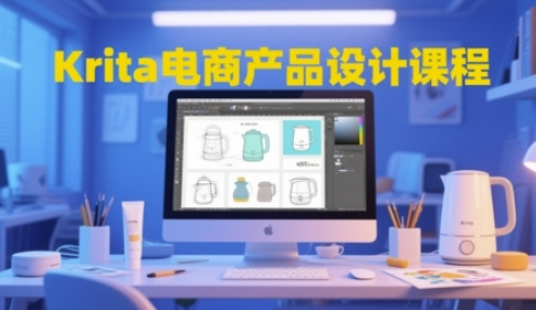 Krita电商产品设计课程，掌握从工具使用到创意落地的全链路设计能力-赚客网赚