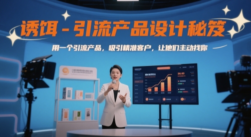 诱饵-引流产品设计秘笈，用一个引流产品，吸引精准客户，让他们主动找你-赚客网赚