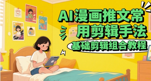 AI漫画推文常用剪辑手法,基础剪辑组合教程-赚客网赚
