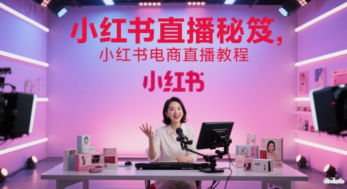 小红书直播秘笈，小红书电商直播教程-赚客网赚