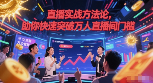 直播实战方法论，助你快速突破万人直播间门槛-赚客网赚
