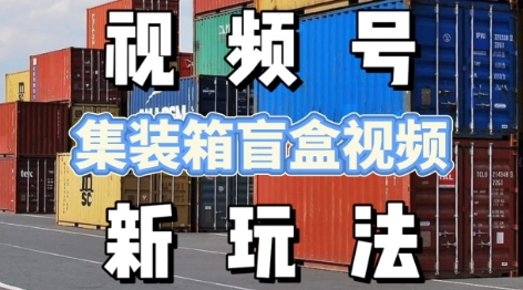 视频号新玩法，利用老外开集装箱盲盒视频，挣分成计划收益，月入过W，新手小白轻松上手-赚客网赚