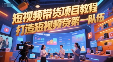 短视频带货项目教程，打造短视频带货第一队伍-赚客网赚