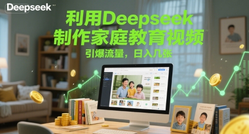 利用Deepseek制作家庭教育视频，引爆流量，日入几张-赚客网赚