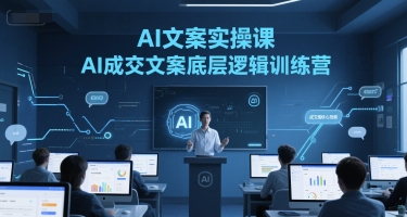 AI文案实操课，AI成交文案底层逻辑训练营-赚客网赚