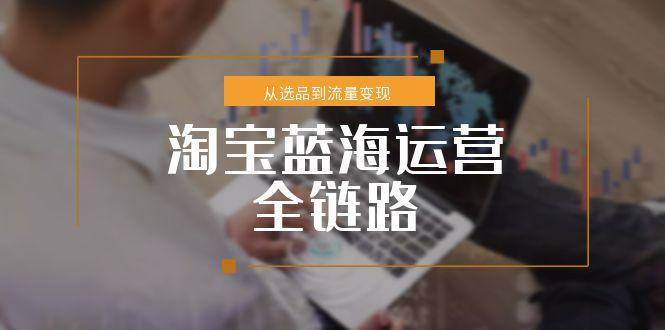 (15160期)淘宝蓝海运营全链路,从选品到流量变现,小类目突围完整方案-赚客网赚