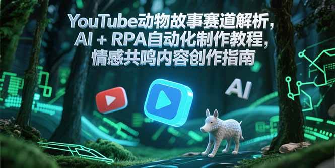 （15174期）YouTube动物故事赛道解析，AI+RPA自动化制作教程，情感共鸣内容创作指南-赚客网赚