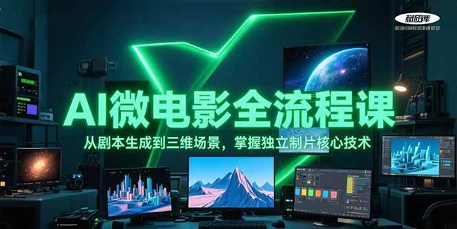 （15195期）AI微电影全流程课，从剧本生成到三维场景，掌握独立制片核心技术-赚客网赚