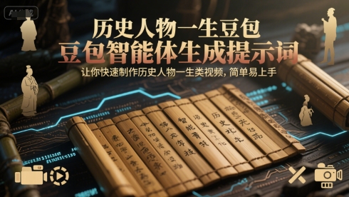 历史人物一生豆包智能体生成提示词，让你快速制作历史人物一生类视频，简单易上手-赚客网赚