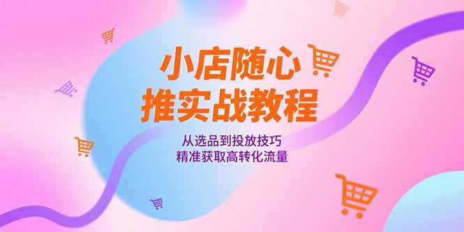 （15205期）小店随心推实战教程，从选品到投放技巧，精准获取高转化流量-赚客网赚