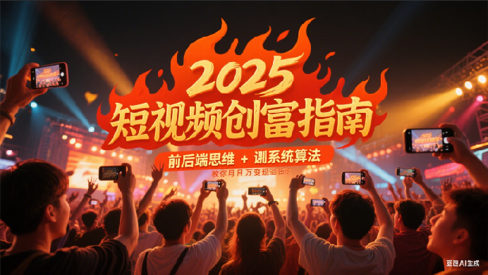 2025短视频创富指南，前后端思维 + 系统算法，教你月入过万变现路径-赚客网赚
