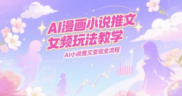AI漫画小说推文女频玩法教学，AI小说推文变现全流程-赚客网赚