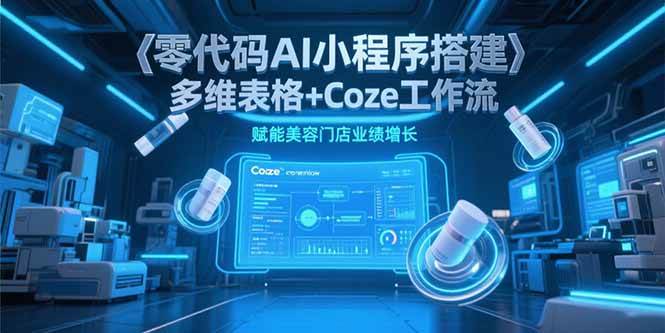 （15239期）零代码AI小程序搭建，多维表格+Coze工作流，赋能美容门店业绩增长-赚客网赚