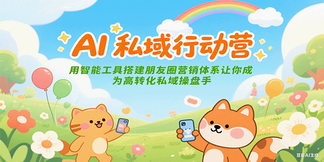 AI私域行动营：用智能工具搭建朋友圈营销体系让你成为高转化私域操盘手-赚客网赚