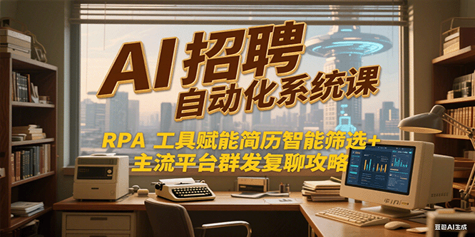 AI招聘自动化系统课，RPA工具赋能简历智能筛选+主流平台群发复聊全攻略-赚客网赚