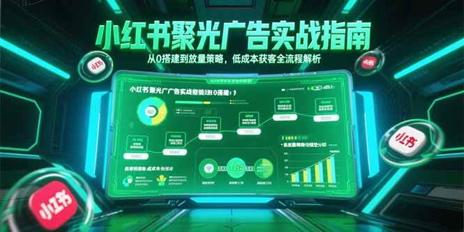 （15248期）小红书聚光广告实战指南，从0搭建到放量策略，低成本获客全流程解析-赚客网赚