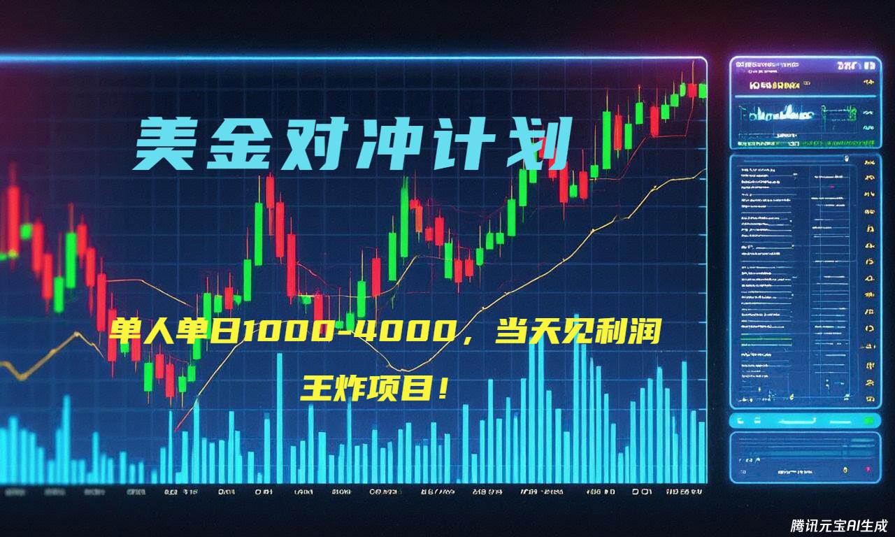 （15333期）2025年最暴力项目“美金先登计划”最新最强对冲战法，每日实际收益1K-4K-赚客网赚