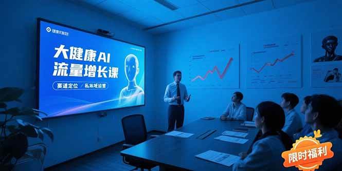 （15396期）大健康AI流量增长课，赛道定位方法论，AI数字人内容生产，私域转化运营…-赚客网赚