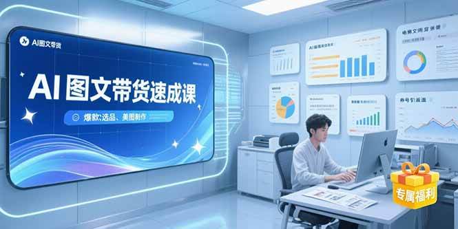 （15416期）AI图文带货速成课，养号引流秘籍，爆款选品策略，美图制作全流程-赚客网赚