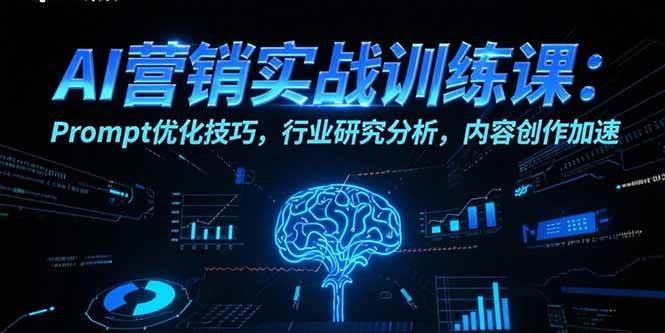（15465期）AI营销实战训练课：Prompt优化技巧，行业研究分析，内容创作加速-赚客网赚