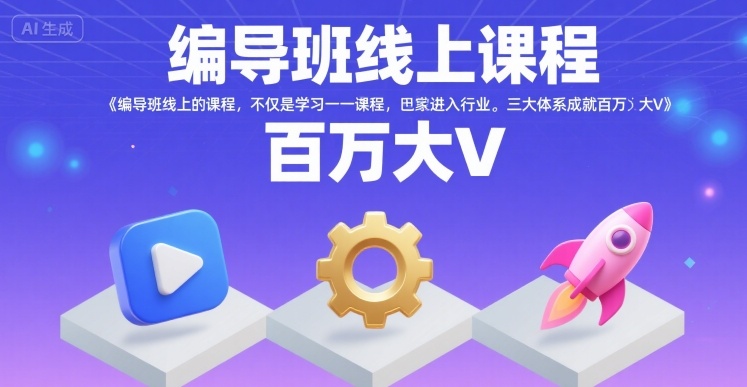 编导班线上课程，不仅是学习一门课程，更是进入一个行业，三大体系成就百万大V-赚客网赚