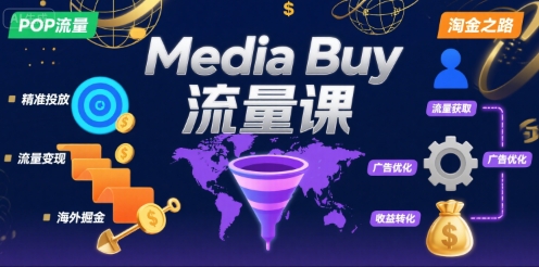 Media Buy之POP流量课,带你开启海外Media Buy淘金之路-赚客网赚